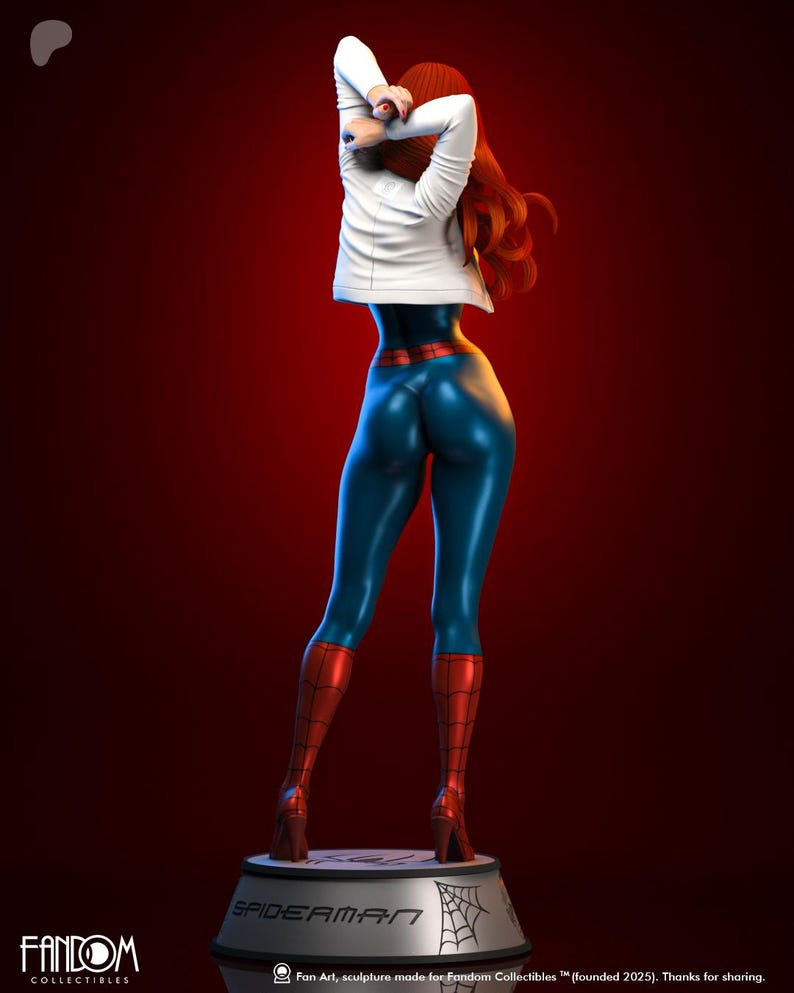 Mary Jane — Marvel | 1/8 1/6 Scale Resin Figure | 3D Printed Fan Art | Unpainted Garage Kit | Collector Statue | Collector Gift image 7