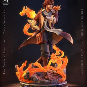 Figura de Caleb Widogast de Critical Role – Estátua em resina na escala 1/8/1/6 (sem pintura) | Presente para colecionadores imagem 3