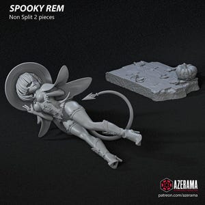 Re:Zero Rem Resin Figure – 1/8 1/6 Scale 3D Printed Fan Art Statue | Collector Gift image 7