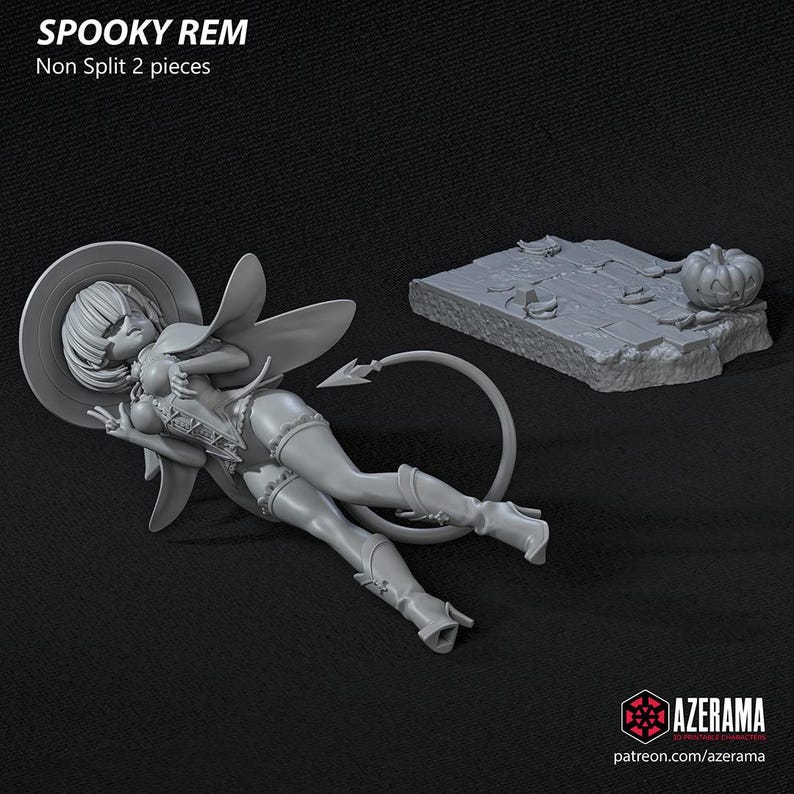 Re:Zero Rem Resin Figure – 1/8 1/6 Scale 3D Printed Fan Art Statue | Collector Gift image 7