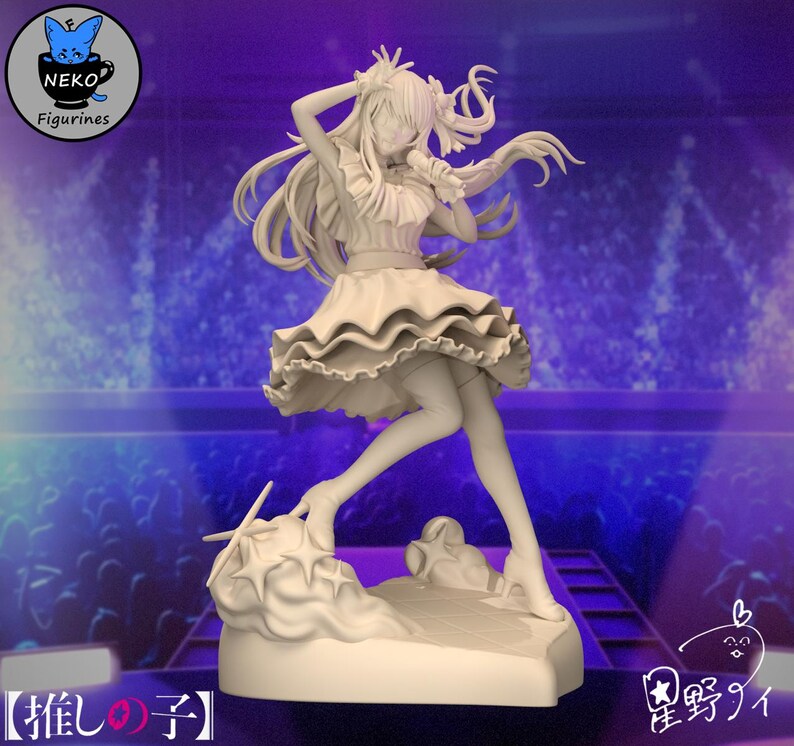 Ai Hoshino — Oshi no Ko | Figurine en résine à l'échelle 1/8 1/6 | Non peint ou peint à la main | Fan art imprimé en 3D | Cadeau de collection image 5