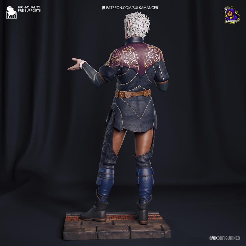 Astarion — Baldur's Gate 3 | 1/8 1/6 Scale Resin Figure | Unpainted or Hand-Painted | 3D Printed Fan Art | Collector Gift image 5