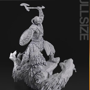 Skyrim Dragonborn Resin Figure – 1/8 1/6 Scale 3D Printed Fan Art Statue | Collector Gift image 8
