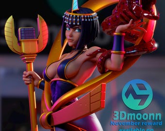 Figura de resina de Eliza Skullgirls – Escala 1/8 1/6 Estatua de fan art impresa en 3D / Regalo de coleccionista