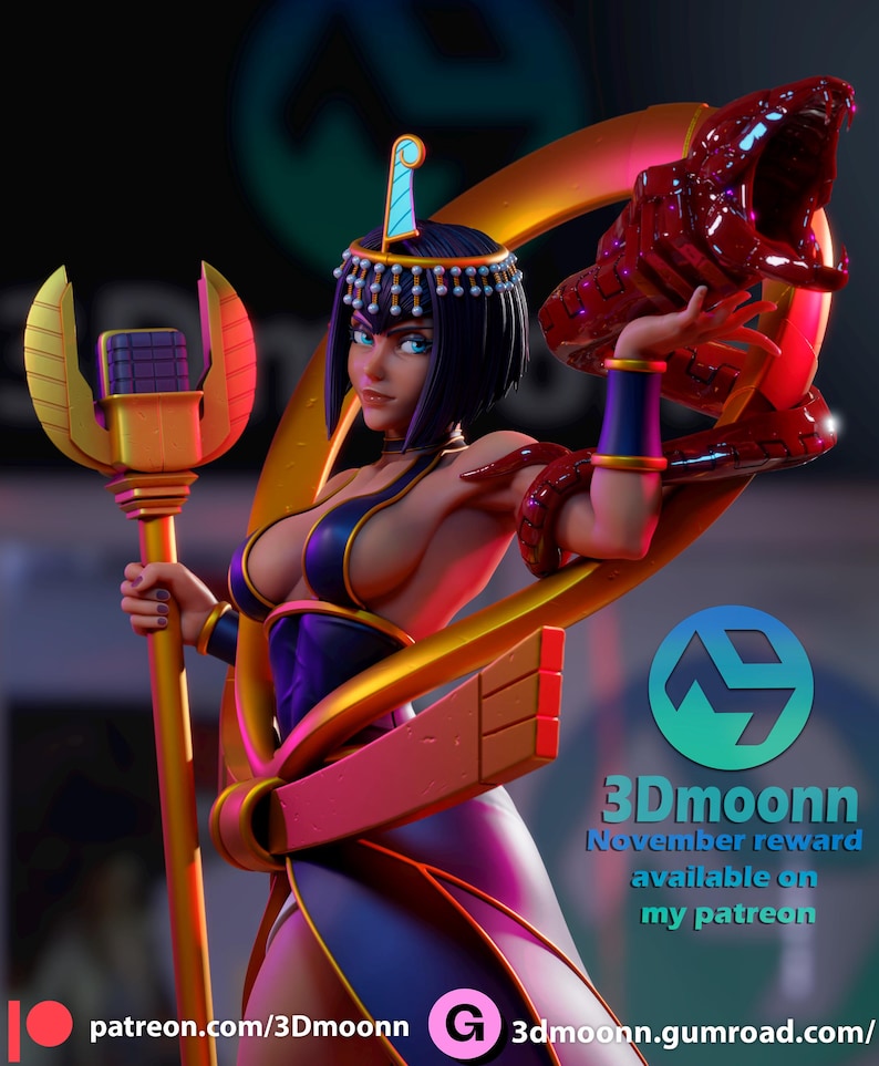 Eliza Skullgirls Resin Figure – 1/8 1/6 Scale 3D Printed Fan Art Statue | Collector Gift image 1