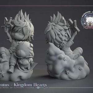 Kingdom Hearts Bundle — Kingdom Hearts | 1/8 1/6 Scale Resin Figure | Unpainted or Hand-Painted | 3D Printed Fan Art | Collector Gift image 1