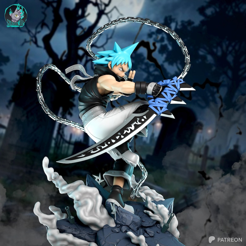 Blackstar — Soul Eater | 1/8 1/6 Scale Resin Figure | Unpainted or Hand-Painted | 3D Printed Fan Art | Collector Gift Bild 2