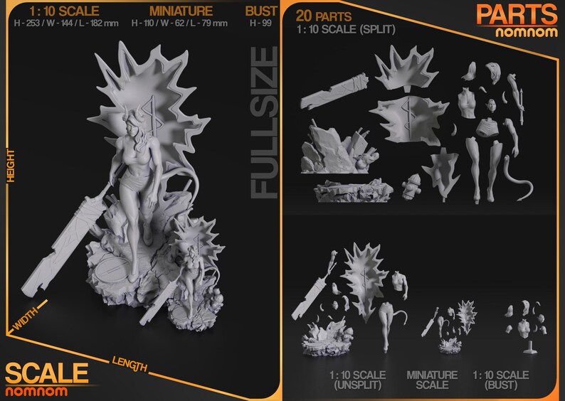 Malevola Dispatch Resin Figure – 1/8 1/6 Scale 3D Printed Fan Art Statue | Collector Gift image 8