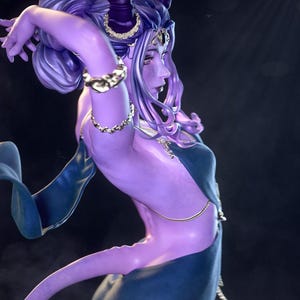 Tiefling Girl — Dungeons & Dragons | 1/8 1/6 Scale Resin Figure | Unpainted or Hand-Painted | 3D Printed Fan Art | Collector Gift image 4