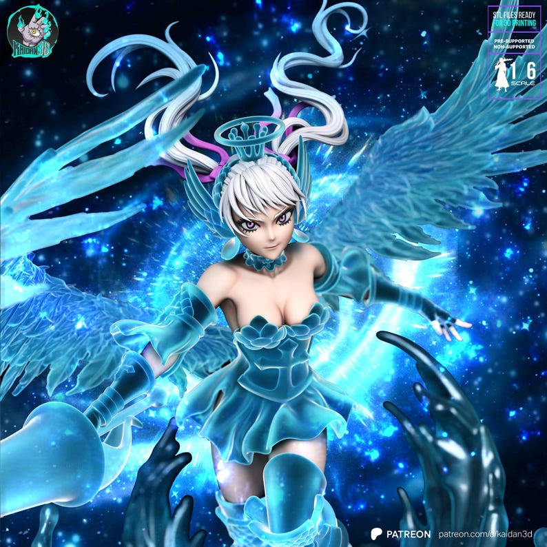 Noelle Silva Black Clover Resinfigur – Skala 1/6 3D-tryckt fankonststaty | Samlargåva bild 1