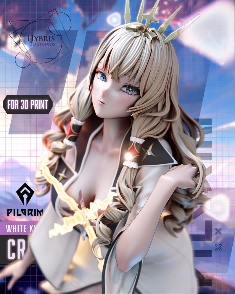 Nikke Goddess Of Victory Crown | 1/8 1/6 Scale Resin Figure | Unpainted or Hand-Painted | 3D Printed Fan Art | Collector Gift image 1