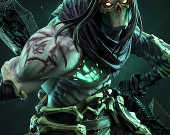 Death — Darksiders II | 1/8 1/6 Scale Resin Figure | 3D Printed Fan Art | Unpainted Garage Kit | Collector Statue | Collector Gift