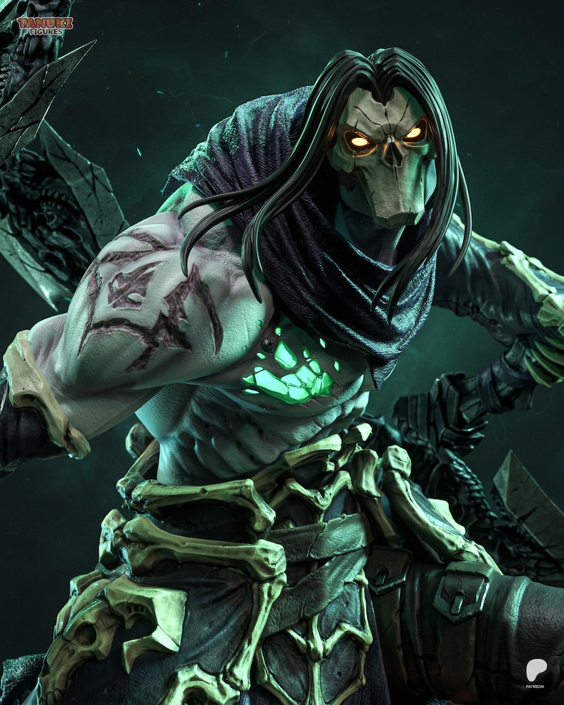 Death — Darksiders II | 1/8 1/6 Scale Resin Figure | 3D Printed Fan Art | Unpainted Garage Kit | Collector Statue | Collector Gift image 1