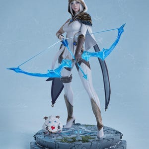 Ashe — League of Legends | 1/8 bis 1/6 Harz Figur | Unbemalt oder Handbemalt | 3D gedruckte Fan Art | Sammler Geschenk Bild 4