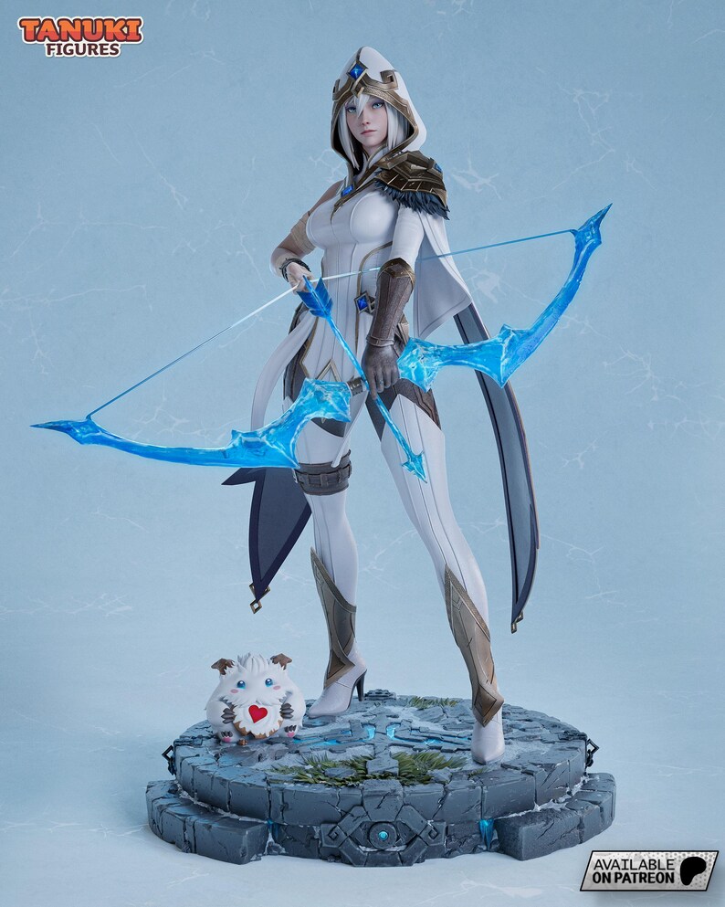 Ashe — League of Legends | 1/8 bis 1/6 Harz Figur | Unbemalt oder Handbemalt | 3D gedruckte Fan Art | Sammler Geschenk Bild 4