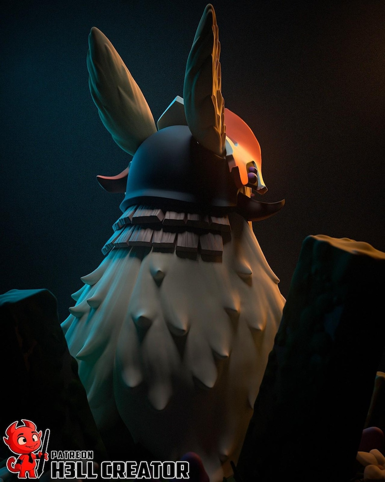 Nanachi — Gemaakt in de afgrond | Harsfiguur schaal 1/8 1/6 | Ongeverfd of handgeschilderd | 3D-geprinte fanart | Verzamelaarscadeau afbeelding 7