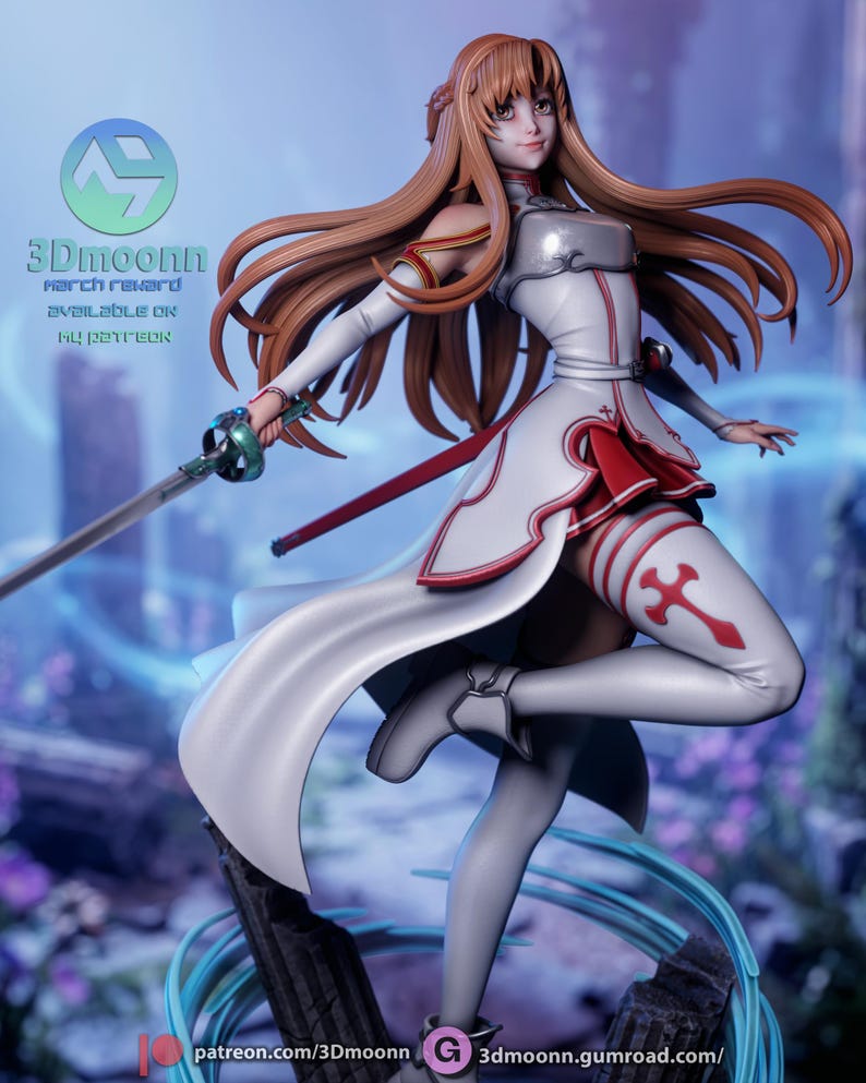Asuna — Sword Art Online | 1/8 1/6 Scale Resin Figure | Unpainted or Hand-Painted | 3D Printed Fan Art | Collector Gift image 7