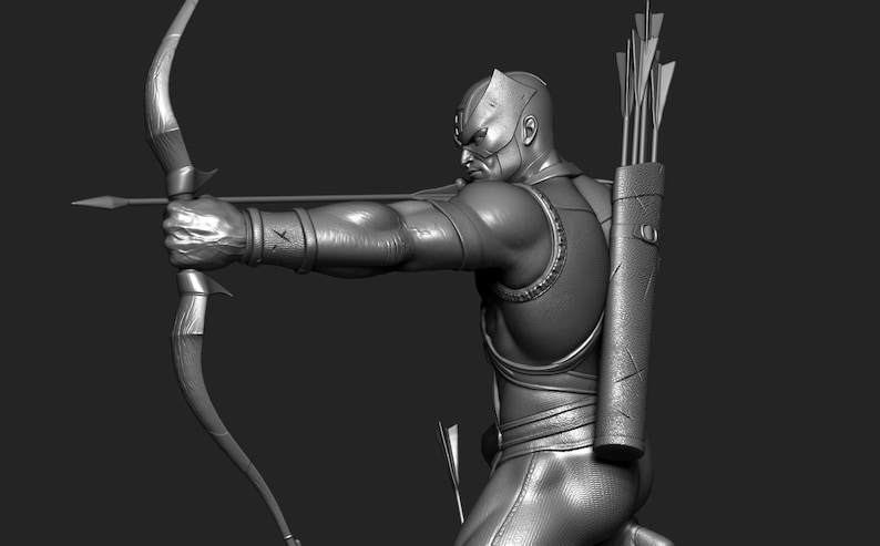 Hawkeye — Marvel | 1/8 1/6 Scale Resin Figure | 3D Printed Fan Art | Unpainted Garage Kit | Collector Statue | Collector Gift image 10