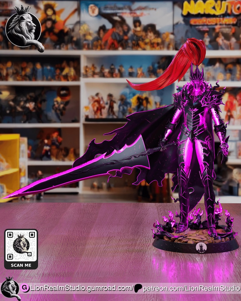 Igris | 1/8 1/6 Scale Resin Figure | Unpainted or Hand-Painted | 3D Printed Fan Art | Collector Gift imagen 5