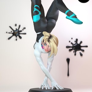 Spider Gwen — Marvel | 1/8 1/6 Scale Resin Figure | Unpainted or Hand-Painted | 3D Printed Fan Art | Collector Gift image 4