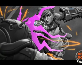 Vi — Arcane / League of Legends / Figura de resina a escala 1/8 o 1/6 / Sin pintar o pintada a mano / Arte de fans impreso en 3D / Regalo de coleccionista