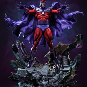 Magneto | 1/8 1/6 Scale Resin Figure | Unpainted or Hand-Painted | 3D Printed Fan Art | Collector Gift image 1
