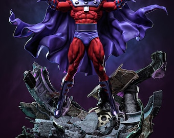 Magneto / Figura de resina a escala 1/8 o 1/6 / Sin pintar o pintada a mano / Arte de fans impreso en 3D / Regalo de coleccionista