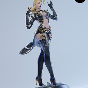 Emma Frost — Marvel | Figurka z żywicy w skali 1/8 1/6 | Fanowska grafika drukowana w 3D | Niepomalowany zestaw garażowy | Figurka kolekcjonerska | Prezent dla kolekcjonera zdjęcie 4
