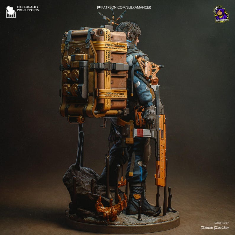 Sam Porter Bridges — Death Stranding | 1/8 1/6 Scale Resin Figure | 3D Printed Fan Art | Unpainted Garage Kit | Collector Statue Gift image 5