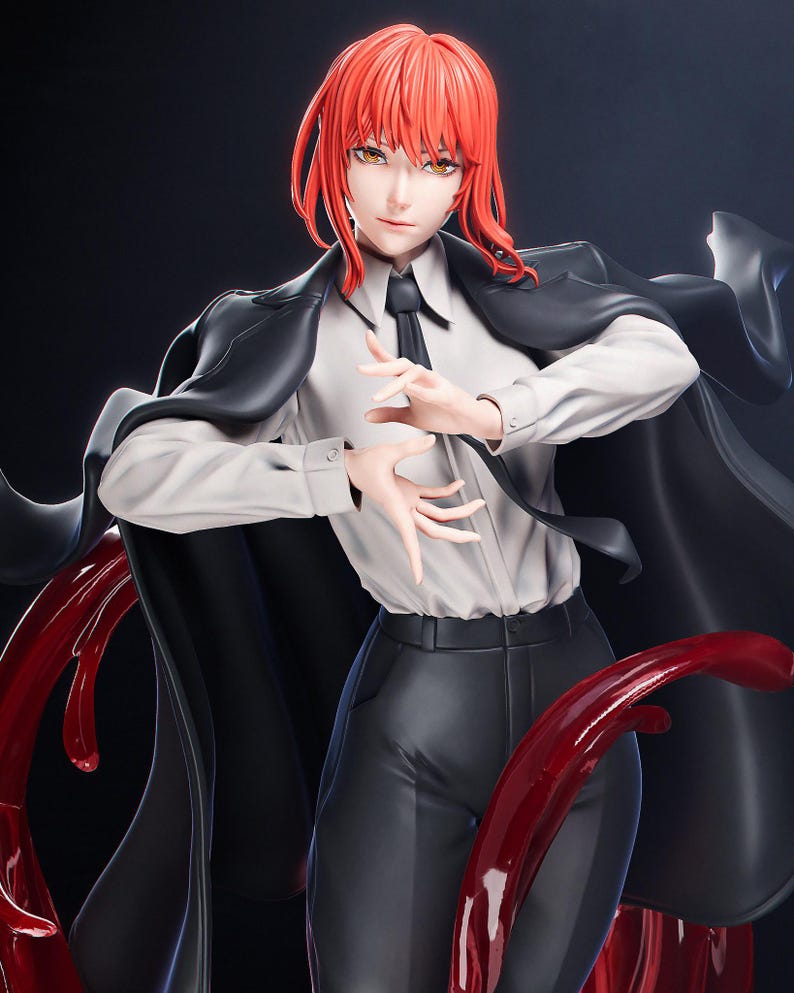 Makima Chainsaw Man Resin Figure – 1/8 1/6 Scale 3D Printed Fan Art Statue | Collector Gift image 1