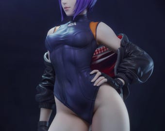 Major Motoko Kusanagi — Ghost in the Shell | 1/8 1/6 Scale Resin Figure | Unpainted or Hand-Painted | 3D Printed Fan Art | Collector Gift
