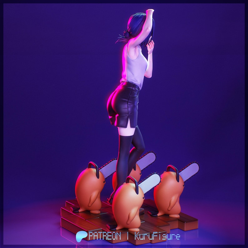 Reze Chainsaw Man Resin Figure – 1/8 1/6 Scale 3D Printed Fan Art Statue | Collector Gift image 3