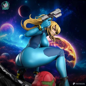 Samus Aran — Metroid | 1/8 1/6 Scale Resin Figure | 3D Printed Fan Art | Unpainted Garage Kit | Collector Statue | Collector Gift image 2