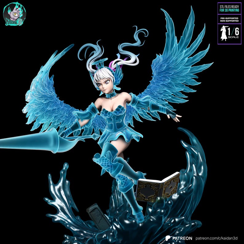 Noelle Silva Black Clover Resinfigur – Skala 1/6 3D-tryckt fankonststaty | Samlargåva bild 3