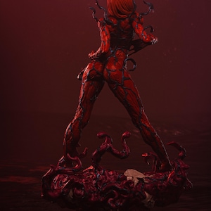 Carnage — Marvel / Figura de resina a escala 1/8 y 1/6 / Sin pintar o pintada a mano / Arte de fans impreso en 3D / Regalo de coleccionista imagen 3