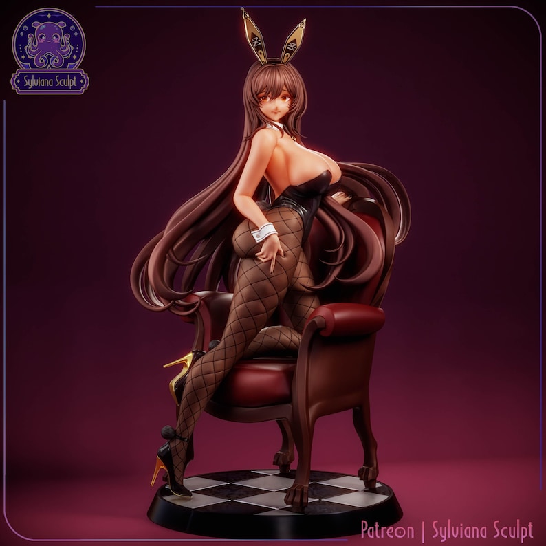 Noir NIKKE godin overwinning hars figuur – 1/8 1/6 schaal 3D-geprint fanart-standbeeld | Verzamelaarscadeau afbeelding 5