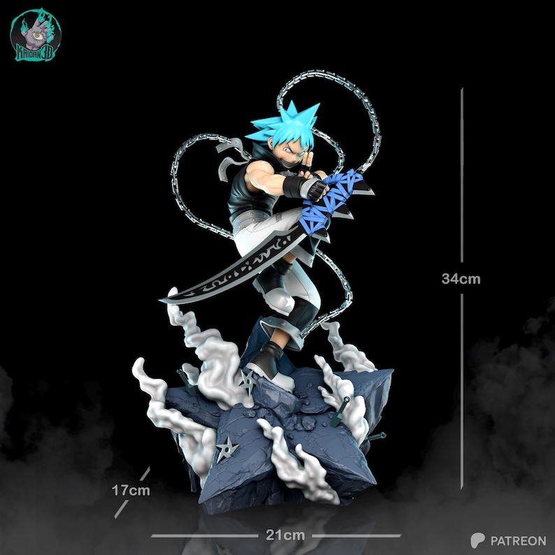 Blackstar — Soul Eater | 1/8 1/6 Scale Resin Figure | 3D Printed Fan Art | Unpainted Garage Kit | Collector Gift image 7