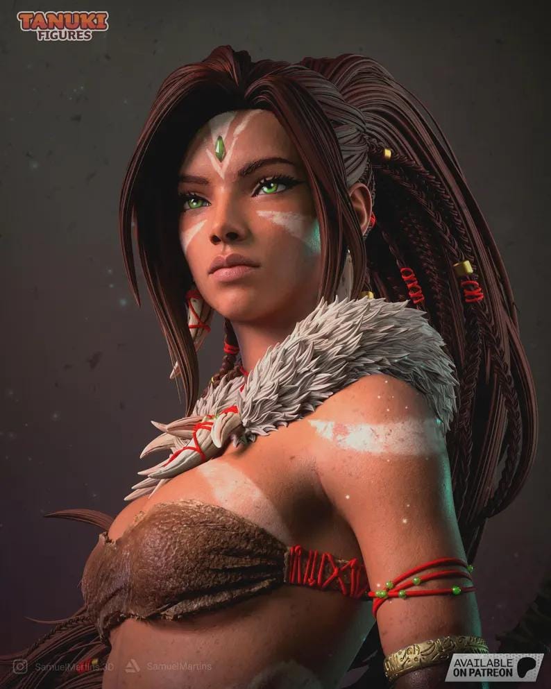 Nidalee — League of Legends | 1/8 1/6 Scale Resin Figure | Unpainted or Hand-Painted | 3D Printed Fan Art | Collector Gift 画像 3