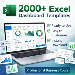 2000+ Excel-instrumentpanelmallar | KPI, försäljning, ekonomi och affärsrapporter