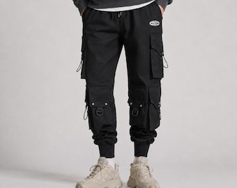 Men's Cargo Pants | Multi Pocket Street wear Joggers | Relaxed Fit Utility Trousers