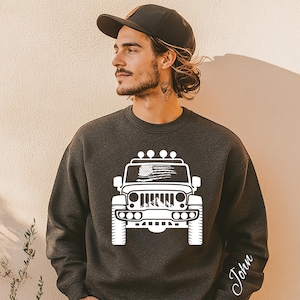 Personalized American Off Road Sweatshirt, Off Road Forest Gift, USA Flag Hoodie, Mountain Car Gift, Custom 4WD Off Road Shirt
