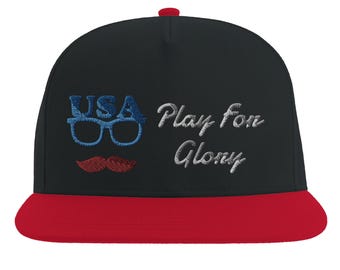 USA World Cup Snapback Hat, Patriotic Soccer Fan Gear, Play for Glory Cap