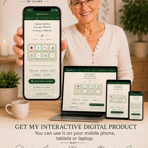 Calorie Deficit Success Planner | Interactive Weight Loss Tracker (Digital Download)