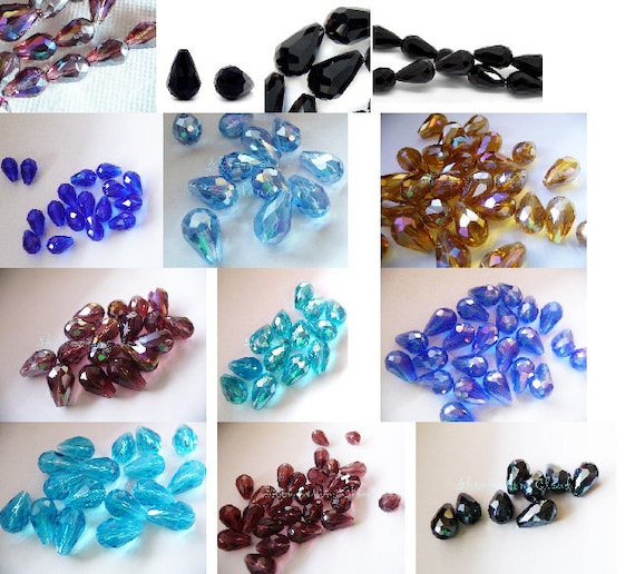 teardrop crystal beads
