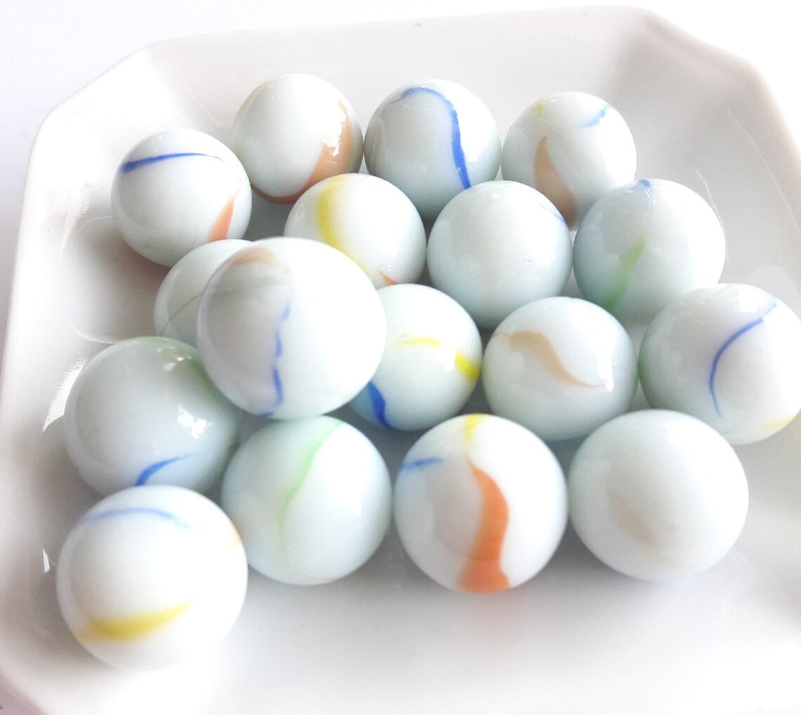 Glass Marbles Milky White marbles opaque white marbles Etsy