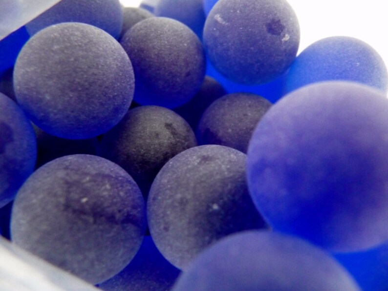 Beach Glass Marbles Sea glass marbles blue sea glass blue Etsy