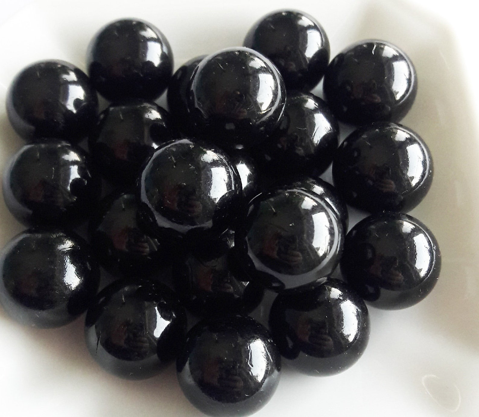 Glass Marbles Black Marbles Big Marbles Black Glass Etsy