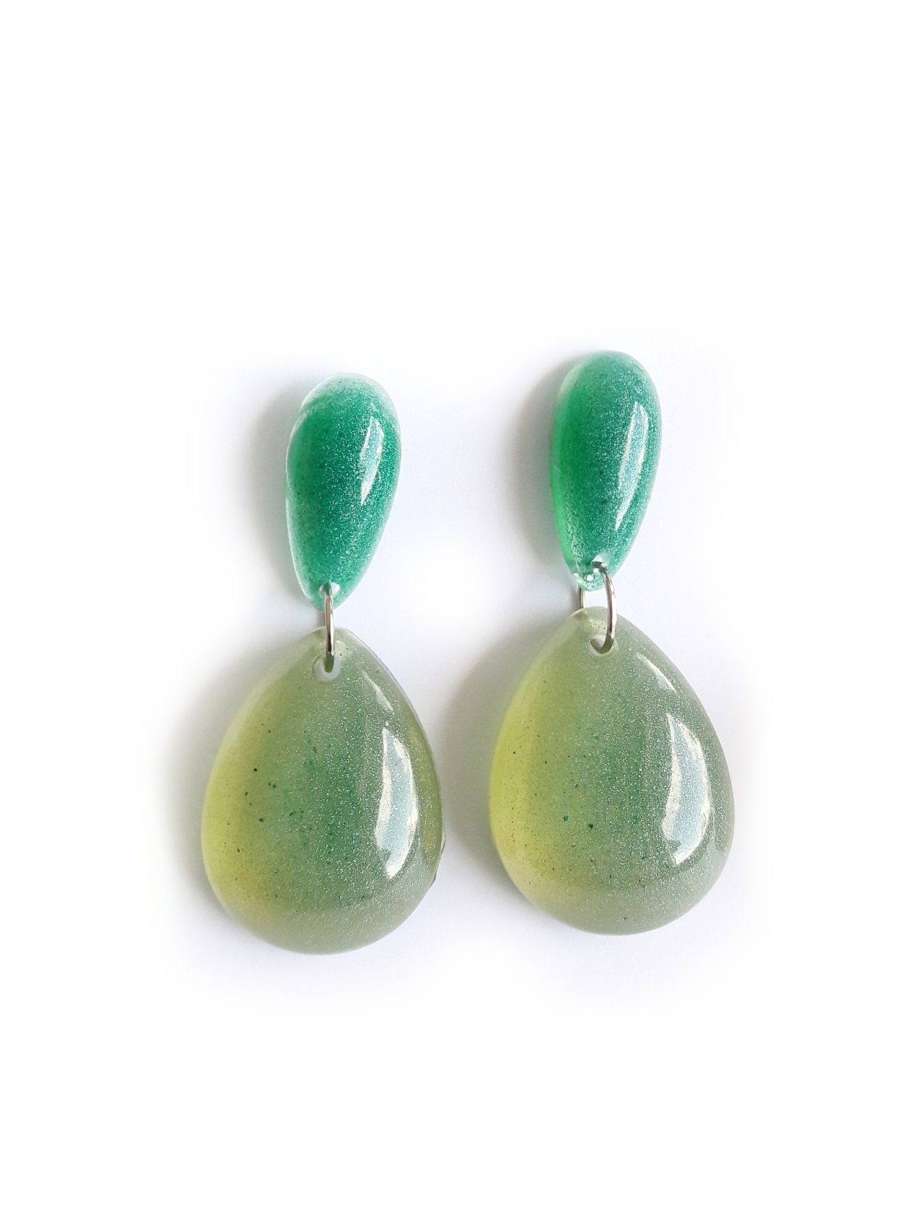 Blue Green Earrings, Blue Earrings, Green Earrings, Everyday Earrings ...
