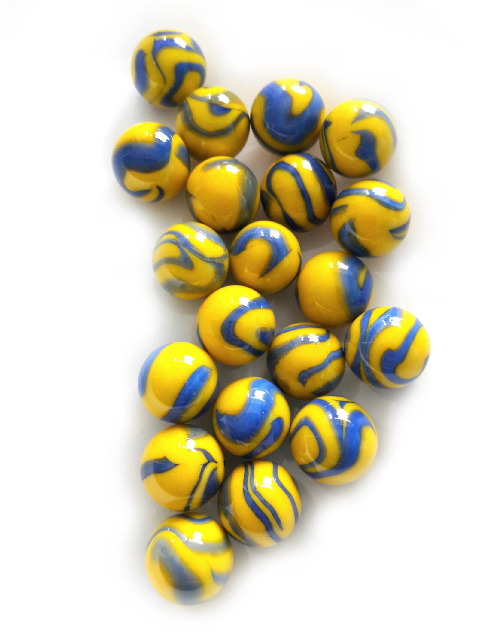 Glass Marbles Round Marbles Bicolor Marbles Colorful Etsy