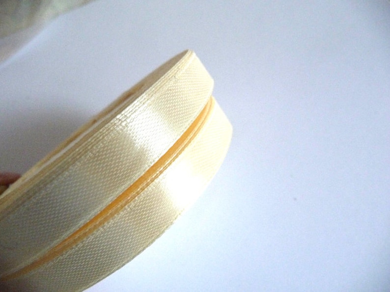 Satin Ribbon Wedding Decoration Champagne Ribbon Beige Decorative Wedding Ribbon Beige Satin ribbon 10 mm ribbon Pale Ribbon ribbon